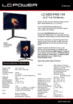 Datenblatt PC-Monitor LC-M25-FHD-144