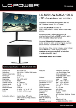 Datasheet PC monitor LC-M29-UW-UXGA-100-C