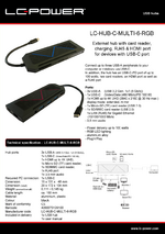 Datasheet USB hub LC-HUB-C-MULTI-6-RGB
