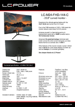 Datasheet PC monitor LC-M24-FHD-144-C