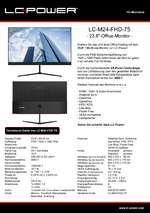 Datenblatt PC-Monitor LC-M24-FHD-75