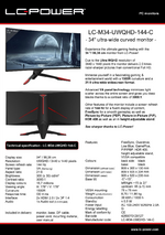 Datasheet PC monitor LC-M34-UWQHD-144-C