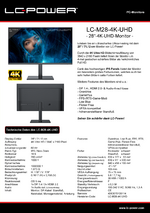 Datenblatt PC-Monitor LC-M28-4K-UHD