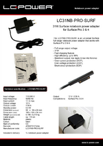 Datasheet notebook power supply unit LC31NB-PRO-SURF