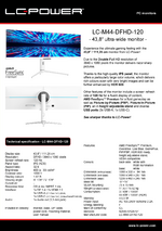 Datasheet PC monitor LC-M44-DFHD-120