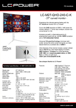 Datasheet PC monitor LC-M27-QHD-240-C-K