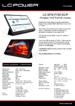 Datasheet portable monitor LC-M16-FHD-60-P