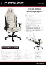 Datasheet gaming chair LC-GC-800BW