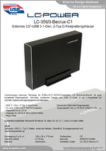 Datenblatt 3,5"-Festplattengehäuse LC-35U3-Becrux-C1