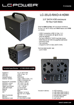 Datasheet RAID enclosure LC-35U3-RAID-4-HDMI