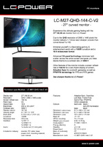 Datasheet PC monitor LC-M27-QHD-144-C-V2
