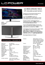 Datasheet PC monitor LC-M34-UWQHD-165-C