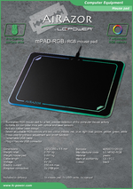 Datasheet PC mouse pad mPAD-RGB