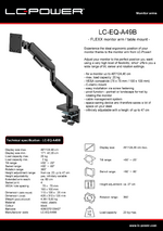 Datasheet - Monitor arm LC-EQ-A49B
