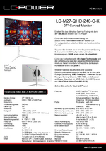 Datenblatt PC-Monitor LC-M27-QHD-240-C-K