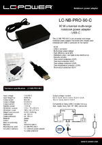 Datasheet notebook power adapter LC-NB-PRO-90-C