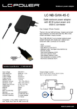 Datasheet notebook power adapter LC-NB-GAN-45-C