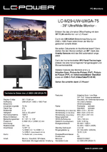 Datenblatt PC-Monitor LC-M29-UW-UXGA-75