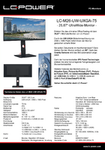 Datenblatt PC-Monitor LC-M26-UW-UXGA-75