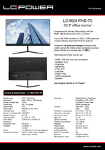 Datasheet PC monitor LC-M24-FHD-75