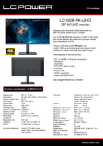 Datasheet PC monitor LC-M28-4K-UHD
