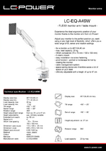 Datasheet - Monitor arm LC-EQ-A49W