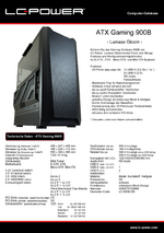 Datenblatt ATX-Gehäuse Gaming 900B Lumaxx Gloom