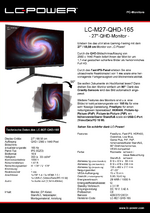 Datenblatt PC-Monitor LC-M27-QHD-165