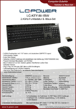 Datenblatt Funktastatur LC-KEY-M-1BW