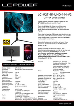 Datenblatt PC-Monitor LC-M27-4K-UHD-144-V2