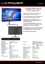 Datasheet PC monitor LC-M24-FHD-165-C