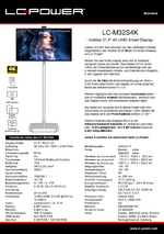 Datenblatt - mobiles 31,5"-4K-UHD-Smart-Display LC-M32S4K