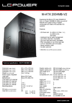 Datasheet Micro-ATX case 2004MB-V2