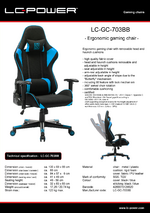 Datasheet gaming chair LC-GC-703BB