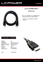 Datenblatt Kabel LC-C-HDMI-2M-1