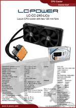 Datasheet CPU cooler LC-CC-240-LiCo