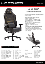Datasheet gaming chair LC-GC-800BY