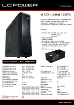Datasheet Micro-ATX case 1405MB-400TFX
