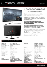 Datasheet PC monitor LC-M32-QHD-144-C-V2