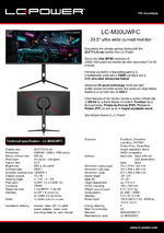Datasheet PC monitor LC-M30UWFC