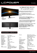 Lc Power - M49 Ecran PC Gamer 49 DWQHD LED 120Hz HDMI Noir - Moniteur PC -  Rue du Commerce
