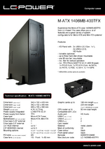Datasheet Micro-ATX case 1406MB-400TFX