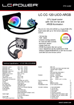 Datasheet CPU cooler LC-CC-120-LICO-ARGB