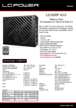 Datenblatt ATX-Netzteil LC1000P V3.0 Platinum