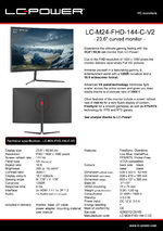 Datasheet PC monitor LC-M24-FHD-144-C-V2