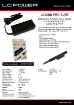 Datasheet notebook power supply unit LC90NB-PRO-SURF