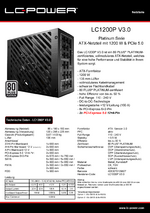 Datenblatt ATX-Netzteil LC1200P V3.0 Platinum