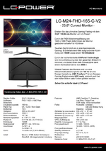 Datenblatt PC-Monitor LC-M24-FHD-165-C-V2