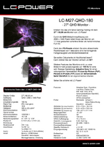 Datenblatt PC-Monitor LC-M27-QHD-180