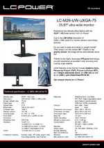 Datasheet PC monitor LC-M26-UW-UXGA-75